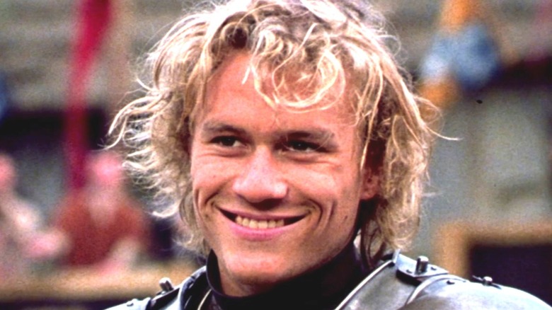 Heath Ledger smiling in A Knight's Tale