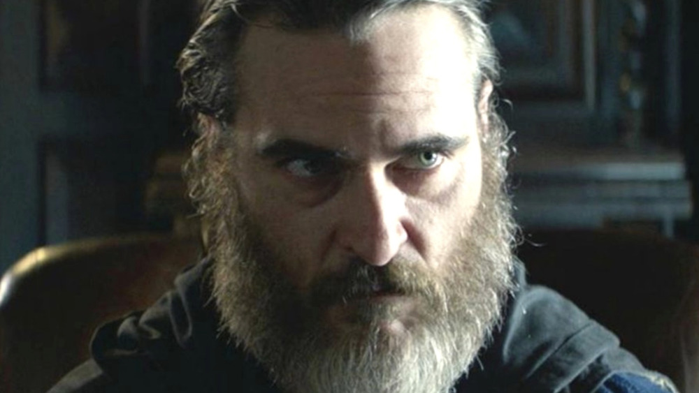 Joaquin Phoenix staring down his enemy 