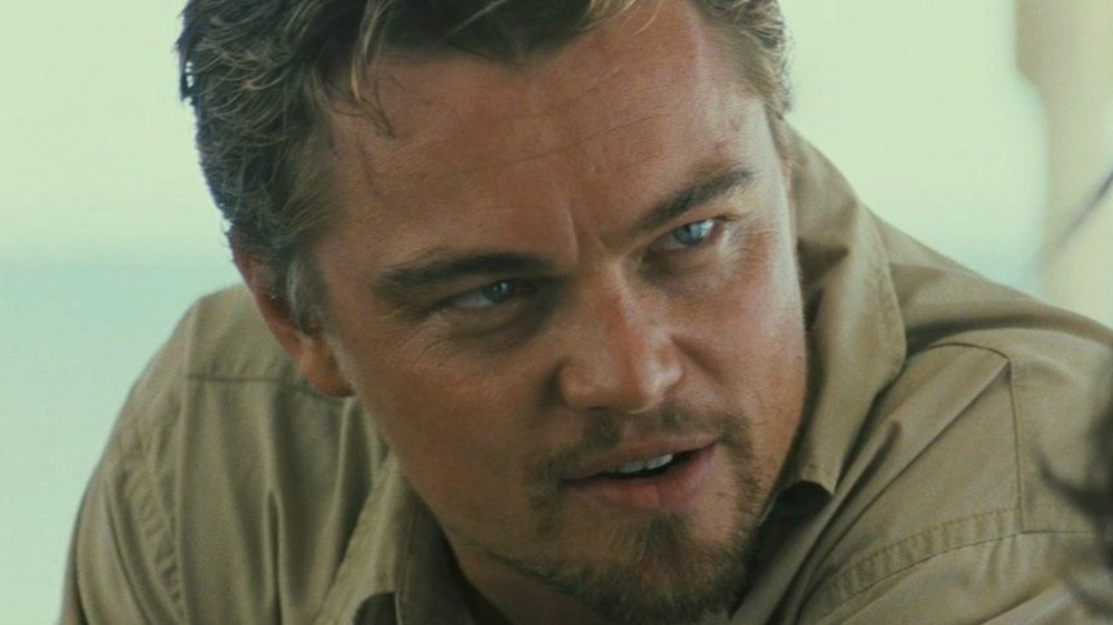 Leonardo DiCaprio staring intently