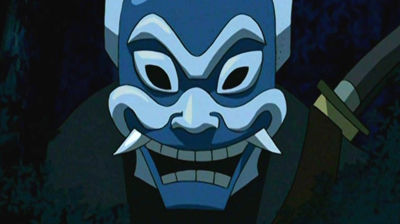 Zuko wearing the Blue Spirit mask