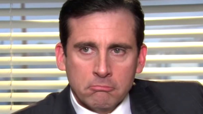 Michael Scott frowning