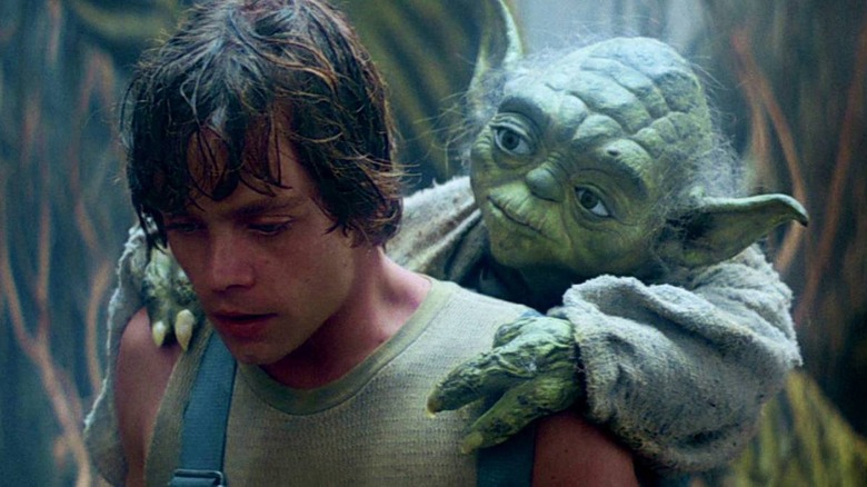 Luke and Yoda in Empire Strikes Back