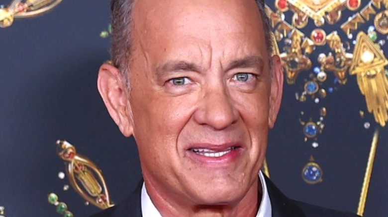 Tom Hanks looking into camera