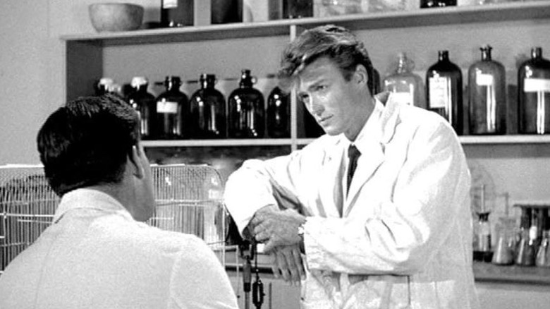 Professor Ferguson and Jennings in the lab