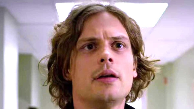 Spencer Reid from Criminal Minds looking serious