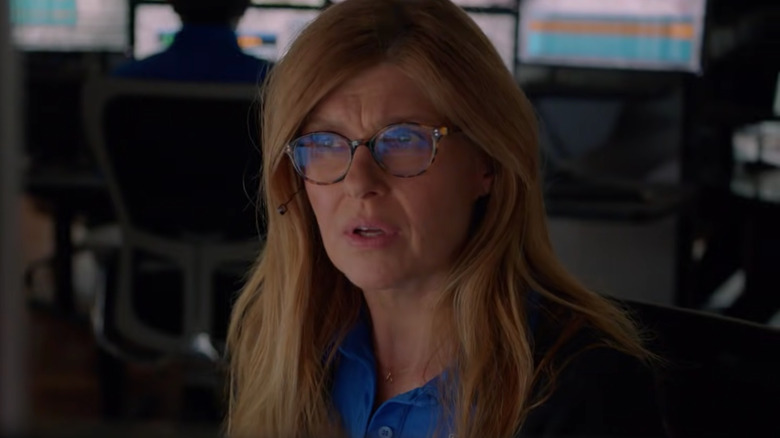 Connie Britton as Abby takes a call