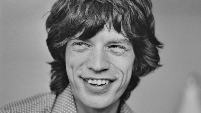Mick Jagger looking happy