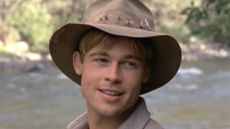 Brad Pitt smiles