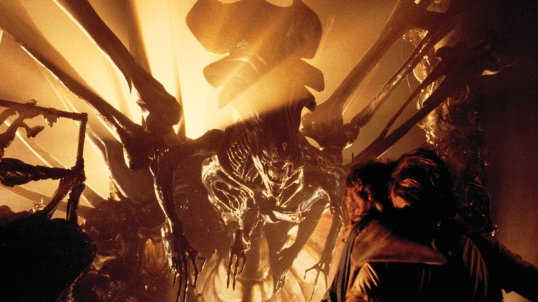The Alien queen in full flight in "Aliens" (1986)