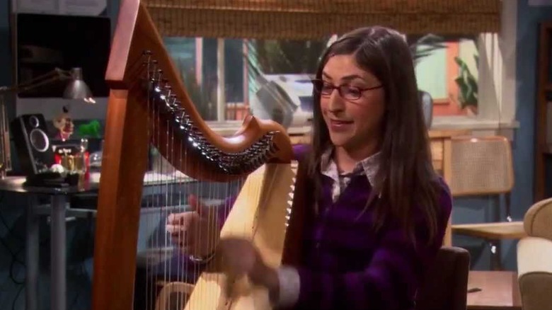 Amy plays harp