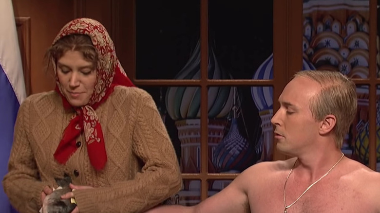 Bennett as Vladimir Putin in his office