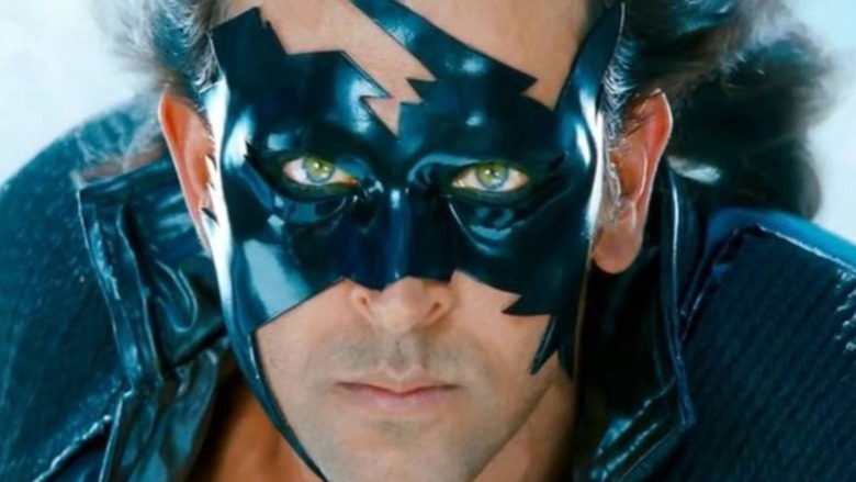 Krrish wearing mask