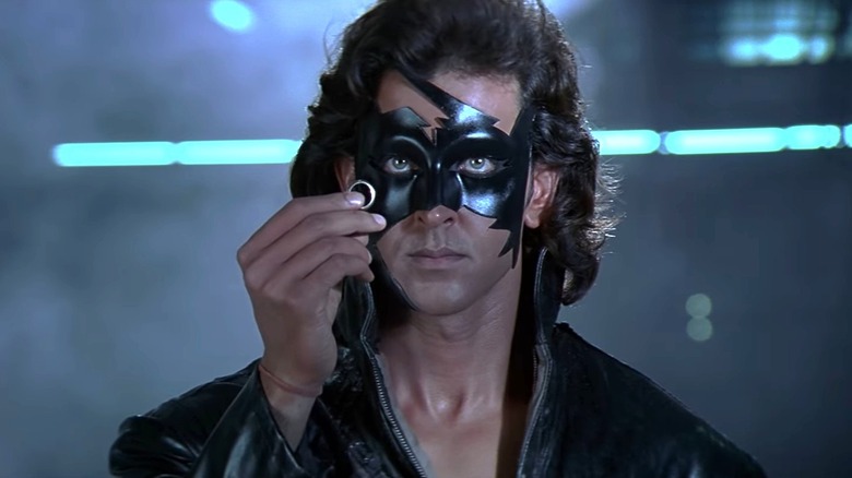 Krrish wearing mask
