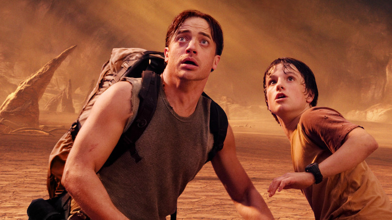 Brendan Fraser and Josh Hutcherson in Journey to the Center of the Earth