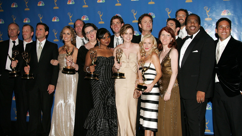 The Office cast after winning their Emmys