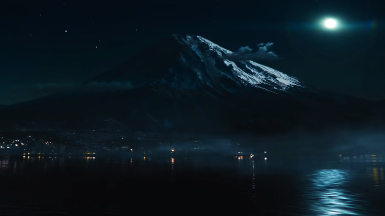 Mount Fuji at nightfall