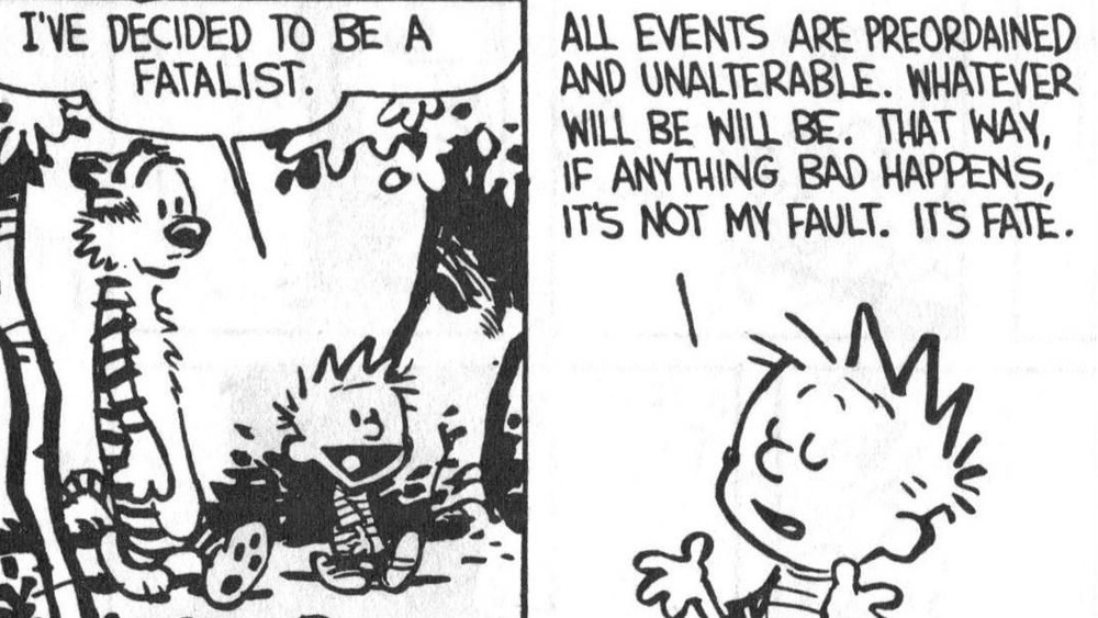 Calvin and Hobbes fatalism comic