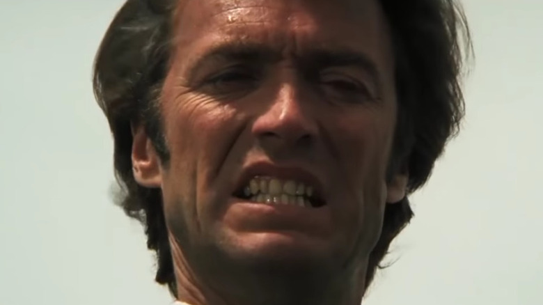 Clint Eastwood snarling