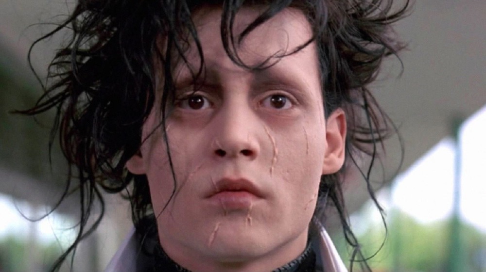 Edward Scissorhands looking sad