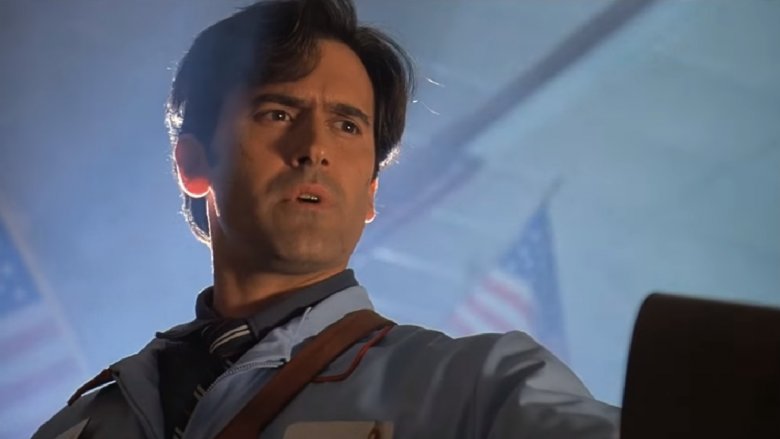 Ash Williams making a speech
