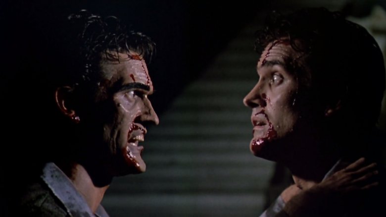 Ash yelling at frightened man