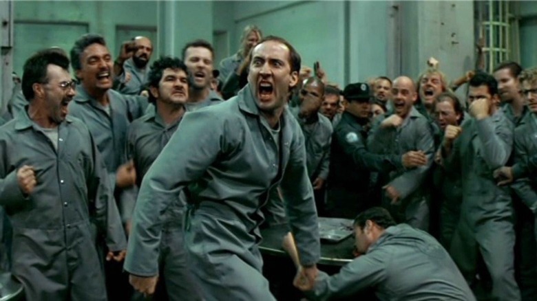 Archer screaming in prison riot