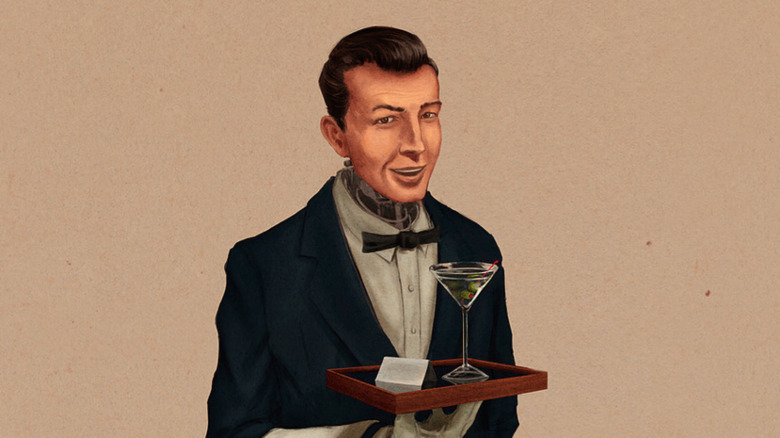 butler with tray