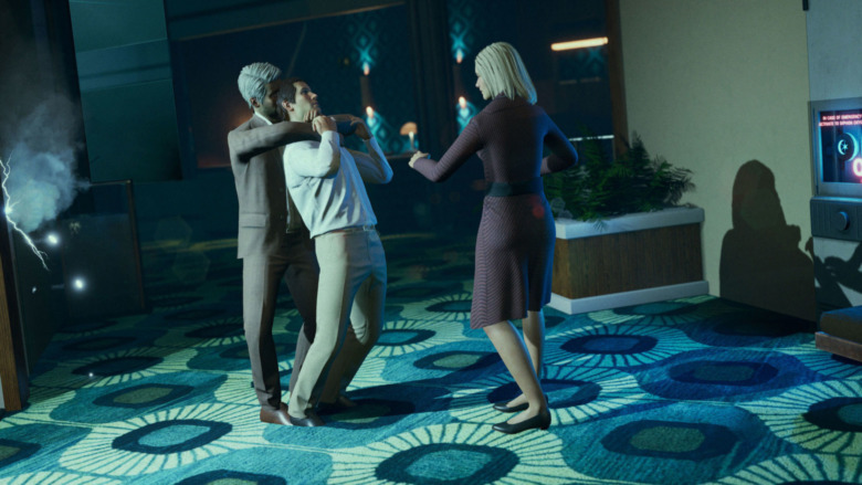 a confrontation between characters