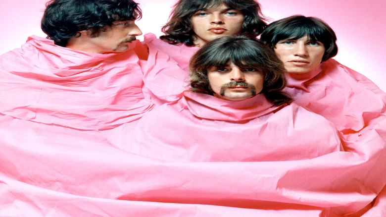 Pink Floyd in pink blankets
