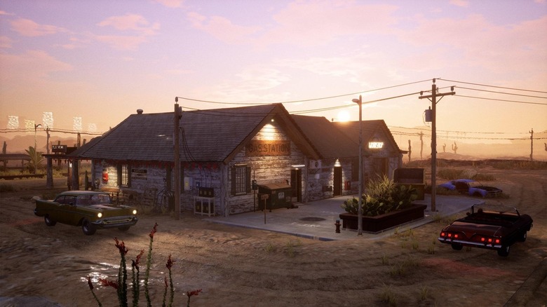 desert gas station