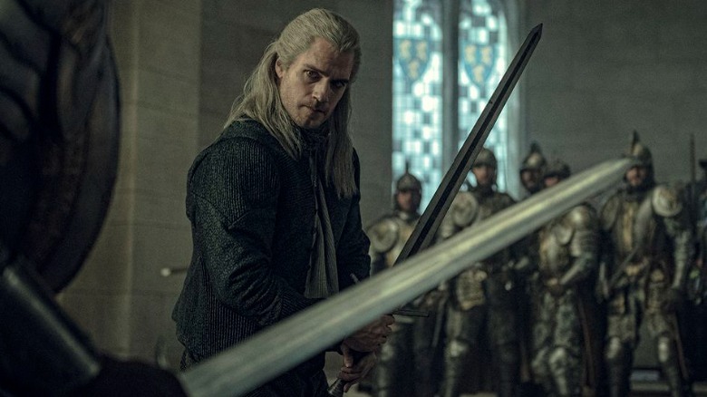 Geralt fighting