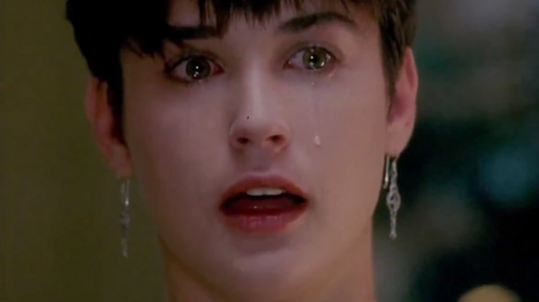 Demi Moore in tears