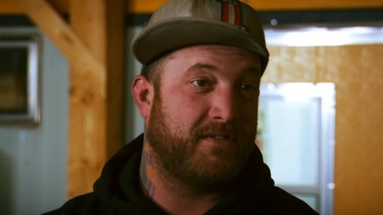 Rick Ness giving an interview to the camera on Gold Rush