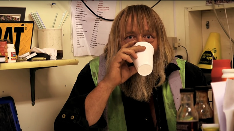 Tony Beets drinks milk on Gold Rush