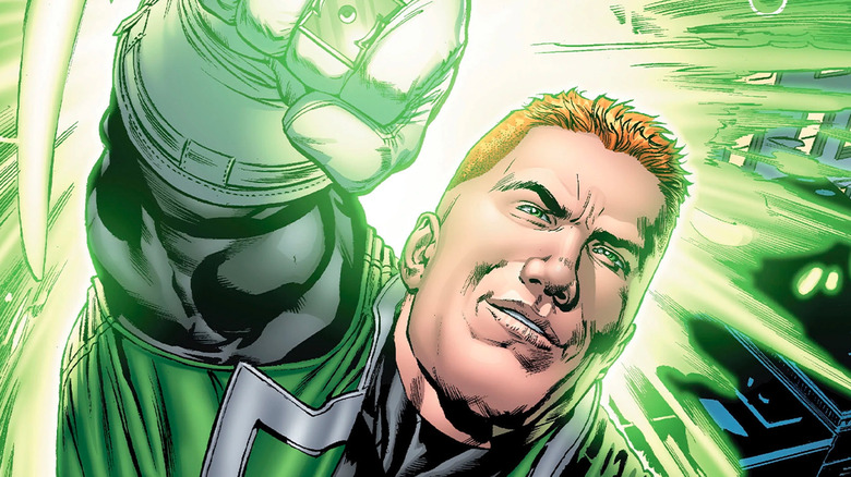 Guy Gardner showing off his Lantern ring