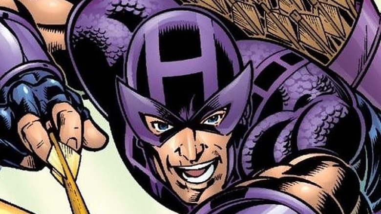 Hawkeye prepares to shoot arrow