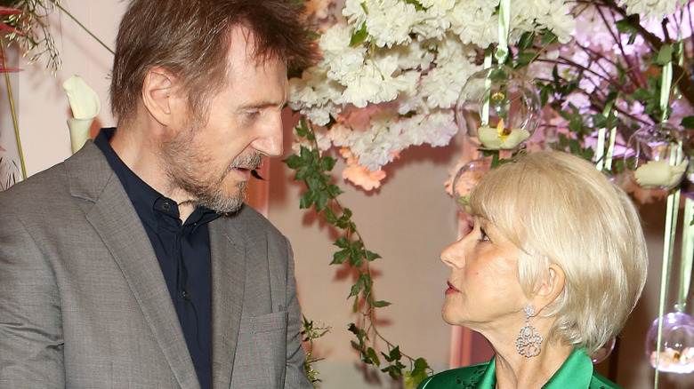 Mirren converses with ex Neeson