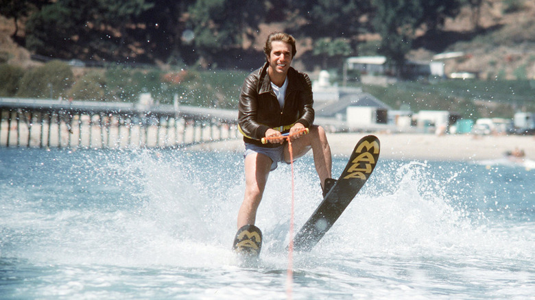 Fonzie on waterskis