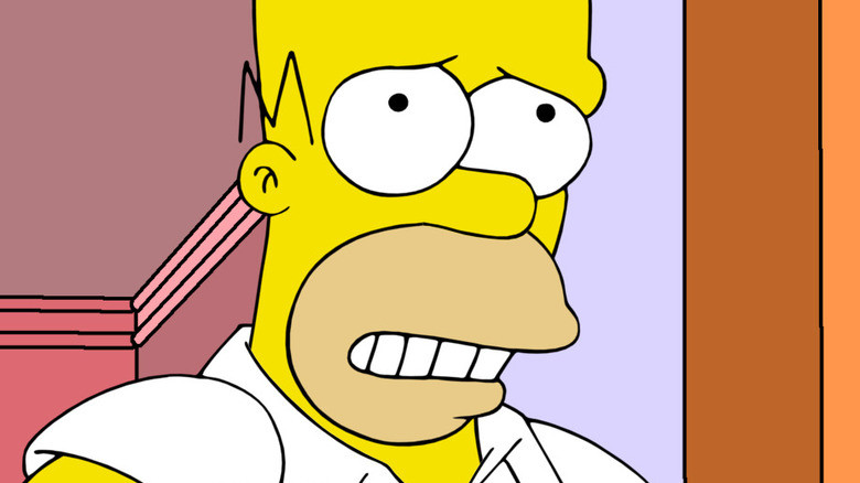 Homer Simpson grimacing