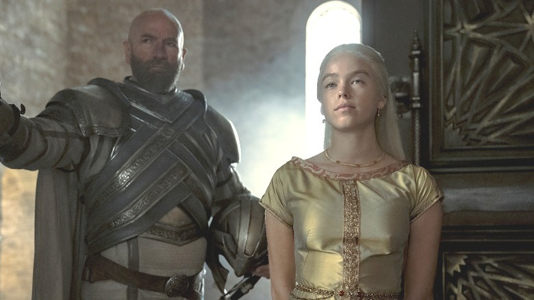 Younger Rhaenyra with a guard
