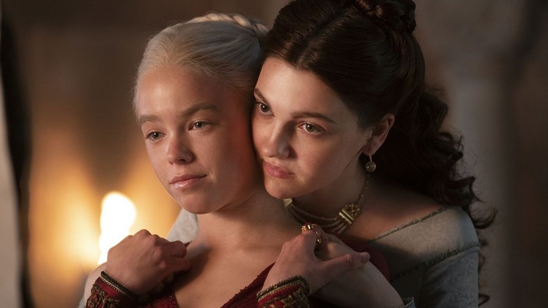 Young Rhaenyra and young Alicent Hightower