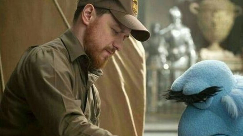 Sam the Eagle getting delivery