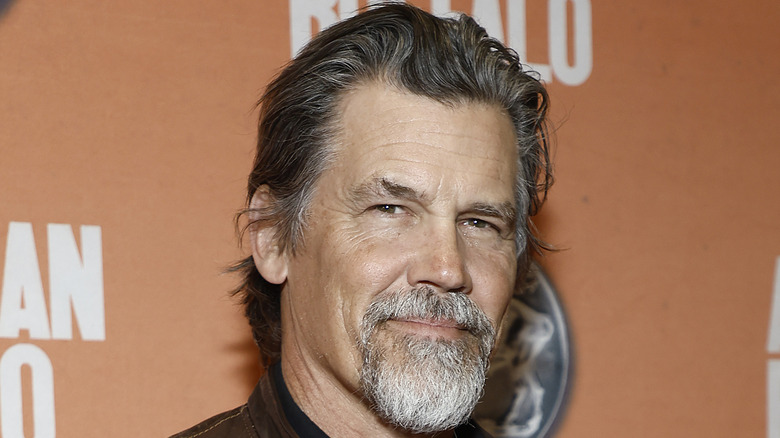 Josh Brolin staring ahead