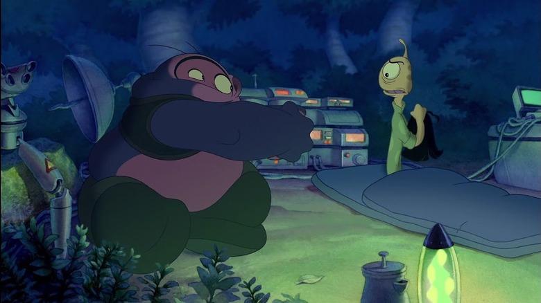 Jumba and Pleakley outlining a plan