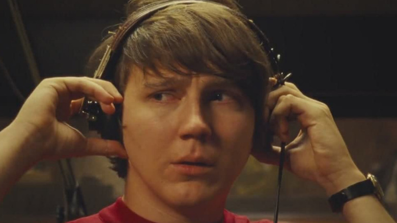 Paul Dano with headphones