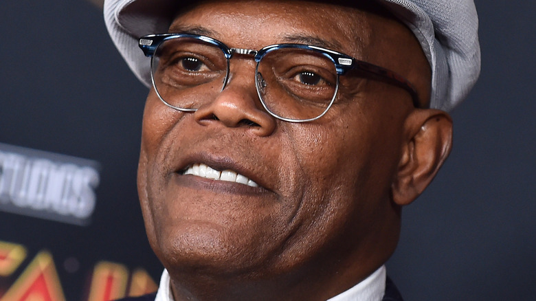 Samuel L. Jackson at the premiere for Captain Marvel