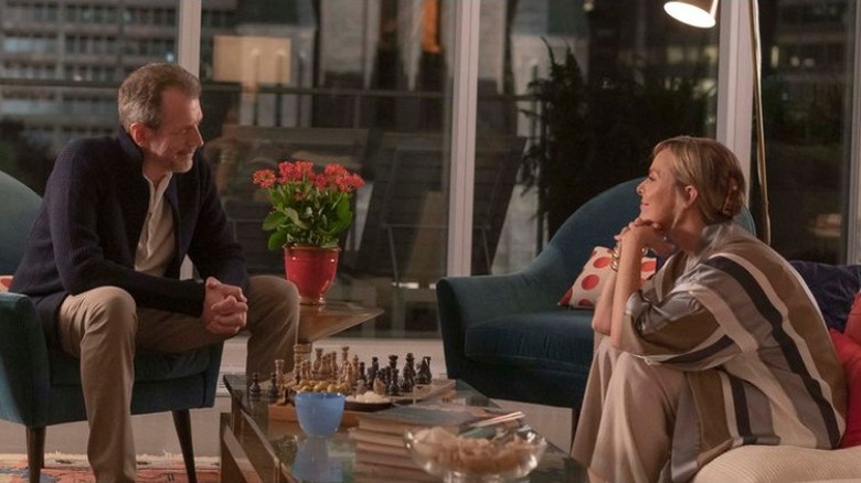 Ian and Jacqueline Carlyle talking