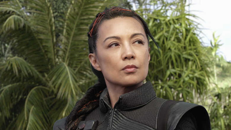 Ming-Na Wen listening to a plan