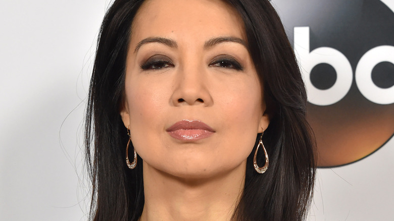 Ming-Na Wen staring at the camera