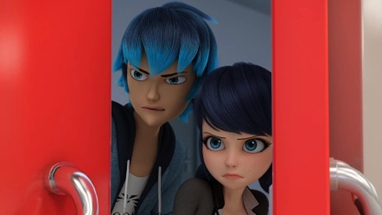 Luka and Marinette open the door